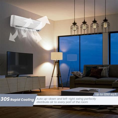 Lifezeal 18000 BTU Mini Split Air Conditioner & Heater 19 SEER2 1250 Sq ...