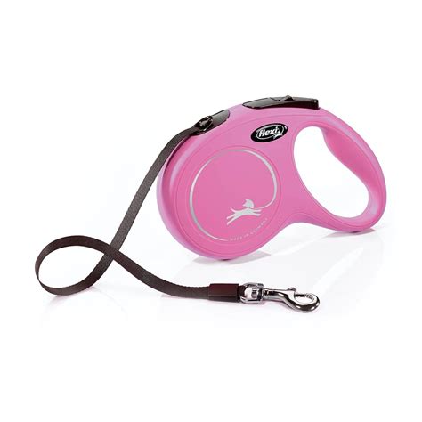 Flexi Classic Tape Retaractable Dog Leash - Pink - Medium | Zigly