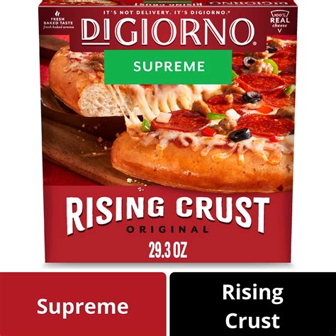 DiGiorno Frozen Pizza, Rising Crust Supreme Meat Pizza with Cheese ...