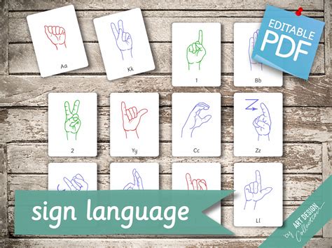 Sign Language Cards 的图像结果