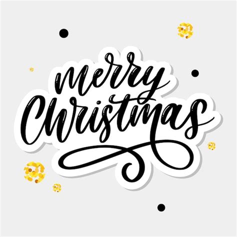 Premium Vector | Merry christmas lettering