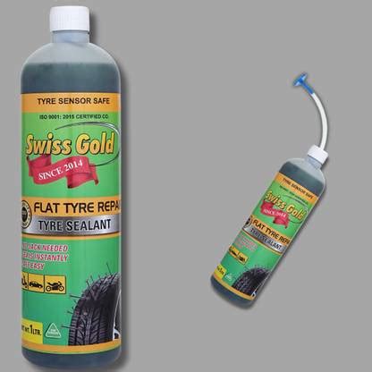 swiss gold Tubeless Tyre Sealant And Instantaly Seals Tubeless Tyre ...