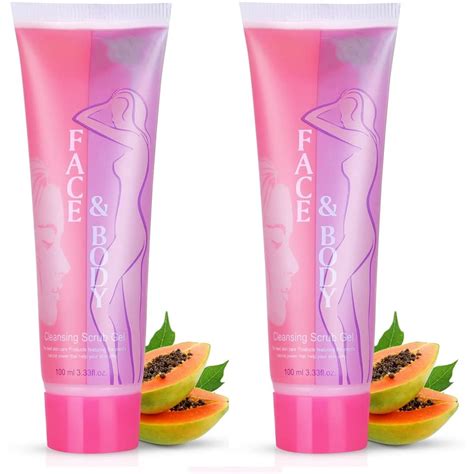 Buy Adbeni Papaya Face & Body Cleansing Scrub Gel, 100ml (Pack Of 2 ...