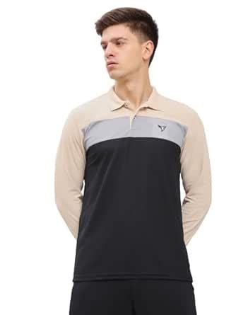 Buy TECHNOSPORT P596 Mens Collar Full Sleeve Sand M at Amazon.in