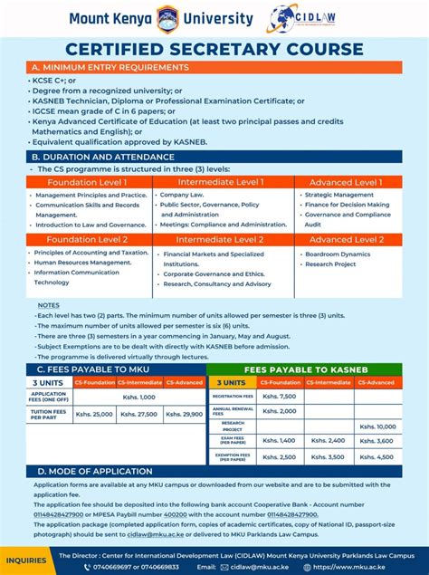 Mount Kenya University Centre for International and Development Law (CIDLAW) at the MKU School ...