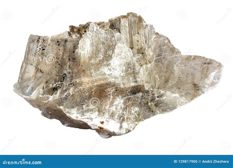 Rough Muscovite Mica Stone Isolated on White Background Stock Photo ...