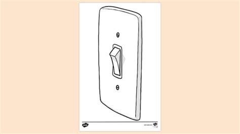 Light Paddle Switch Colouring | Colouring Sheets