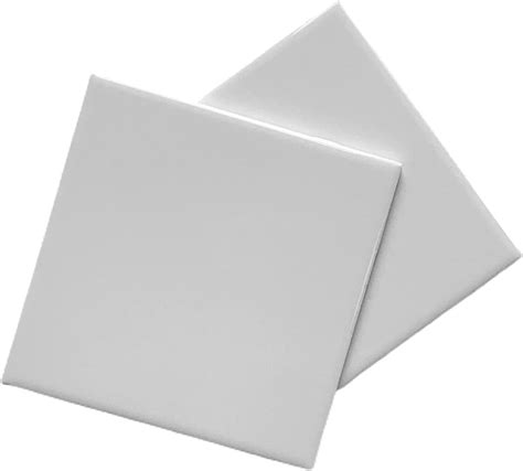 SquarefeetDepot 6x6 White Glossy Finish Ceramic Subway Tile Shower ...