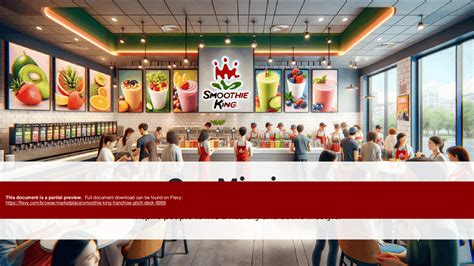 Smoothie King Franchise Pitch Deck PDF