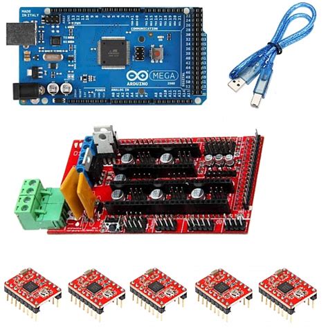 3D Printer Controller RAMPS 1.4 + Arduino Mega2560 with Cable + 5Pcs ...