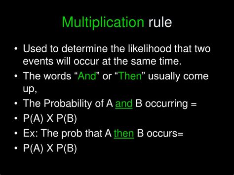 Image result for Probability Multiplication Rule Constant