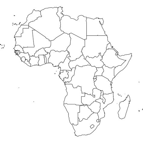 Africa Blank Maps | Mappr