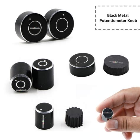 High-Quality Black Metal Potentiometer Knob | Durable & Stylish Control ...