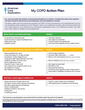 Fillable Online Fillable Online lung my copd action plan - American ...