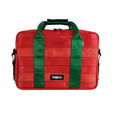 Portuguese Christmas Back Bencher's Bag in Red and Green Decommissione