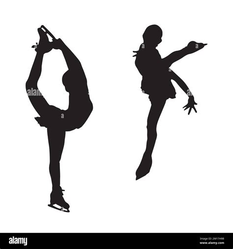 Ice Skating Art Silhouette Stock Vector Image & Art - Alamy