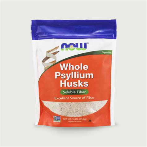 Psyllium Husk Whole 16oz By NOW | Herbs of Mexico