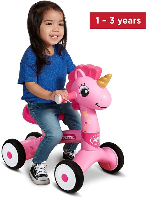 Buy Radio Flyer Lil' Racers: Sparkle The Unicorn Ride on Toy, for Ages ...