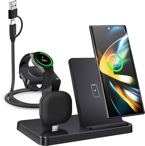 Amazon.com: VNBBT Wireless Charger for Samsung,3 in 1 Wireless Charging ...