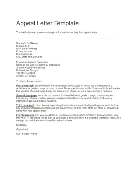 Free Printable Appeal Letter Templates [Sample PDF] Reconsideration