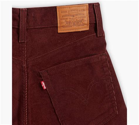 Ribcage Straight Ankle Corduroy Women's Pants - Red | Levi's® CA