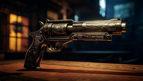 Cinematic photography of a gun back in time | Premium AI-generated image