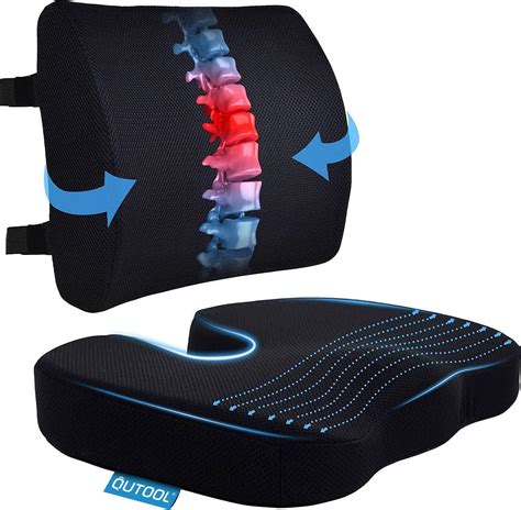 Amazon.com: CushZone Seat Cushion, Lumbar Support Pillow with ...