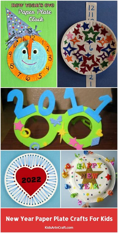 New Year Paper Plate Crafts for Kids - Kids Art & Craft
