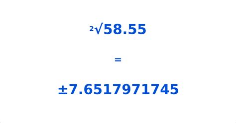 What is the Square Root of 58.55? Information and Calculator