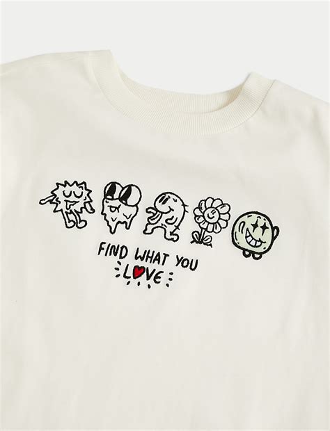 Buy Pure Cotton Embroidered T-Shirt (6-16 Yrs) at Marks & Spencer