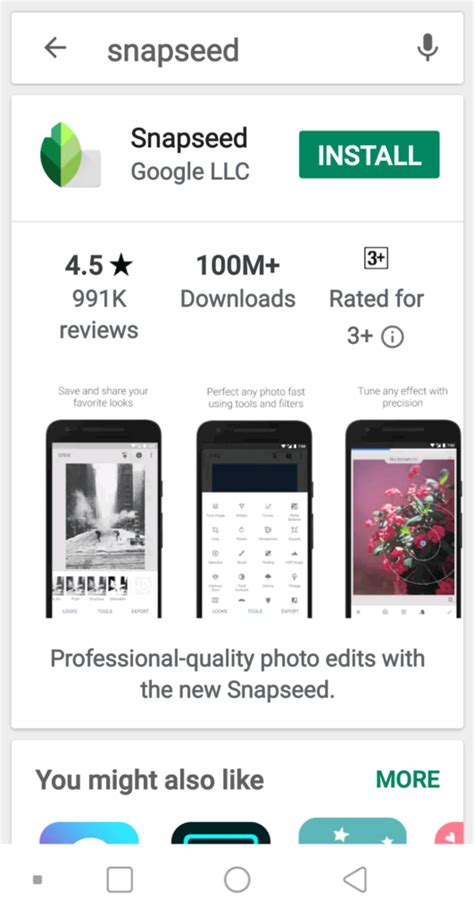 Snapseed for Android 的图像结果