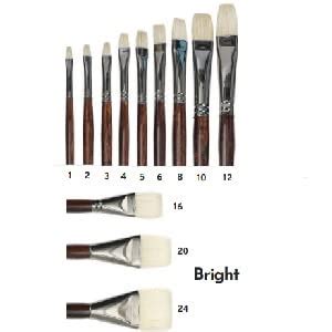Brustro Artists Bristlewhite Filbert Brush Series 1008 - Brush No. 6 ...