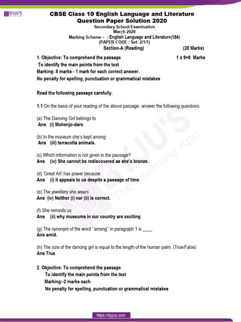 Image result for Class 10 English Pyq