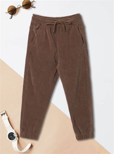 Buy Boys Corduroy Ribbed Joggers Online at just Rs. 899.0 ...