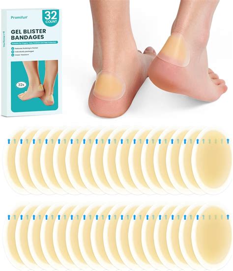 Amazon.com: Promifun Waterproof Hydrocolloid Gel Blister Bandages ...