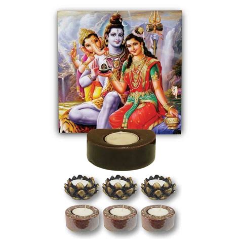 Buy TheYaYaCafe Diwali Gifts Lord Shiv Candle Holder Lord Shiva Parvati ...