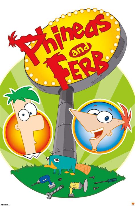 Disney Phineas and Ferb - Logo Wall Poster, 14.725" x 22.375" - Walmart.com