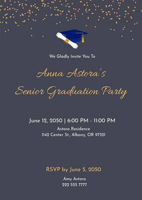 Image result for Free Editable Graduation Invitation Cards