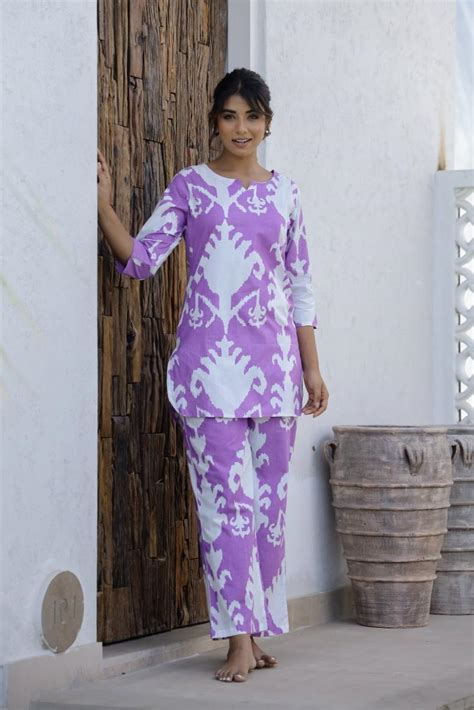 Cotton Printed Cord Suit-124 – Label Flavia