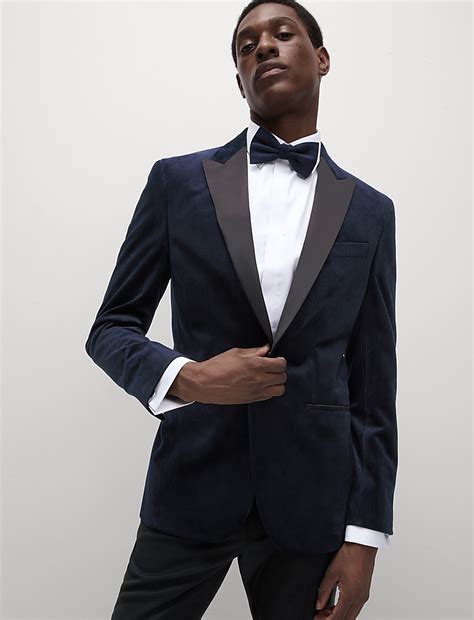 Buy Slim Fit Velvet Tuxedo Jacket at Marks & Spencer