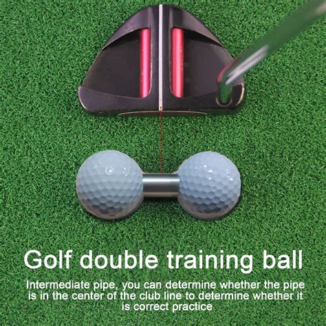 Xeyise Golf Practice Double Ball with Tube Balance Putting Trainer Dual ...