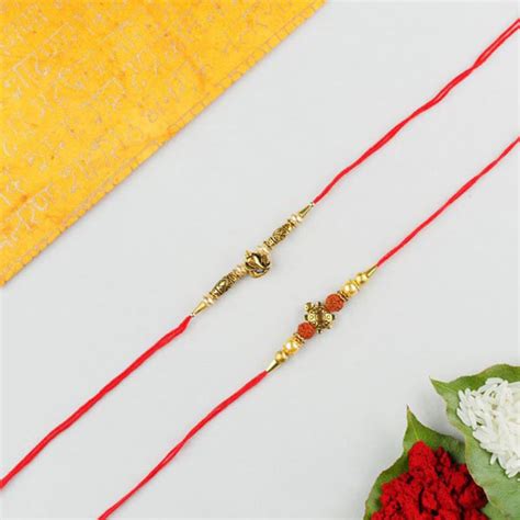 Send Ganesh & Fengshui Turtle 2 Rakhi Set Online | Rakhibazaar.com