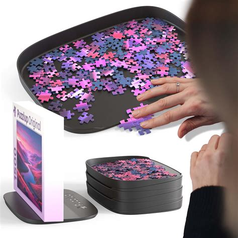 Amazon.com: Puzzlup Stackable Puzzle Trays with Box Display Design ...