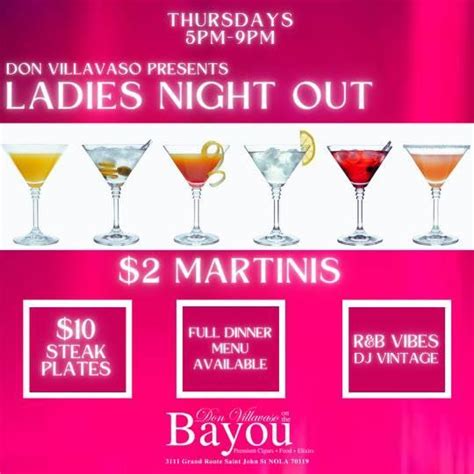 Ladies Night Out $2 Martinis w/ R&B Vibes, Thursday Night Football ...