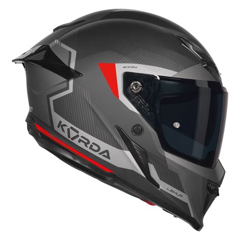 Korda Icon Lemur Helmet - Matt Red | ECE 22.06 & ISI Certified ...