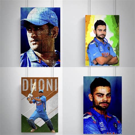 Cool, Trendy, Quirky Posters , Virat Kohli Oil Painting India design ...