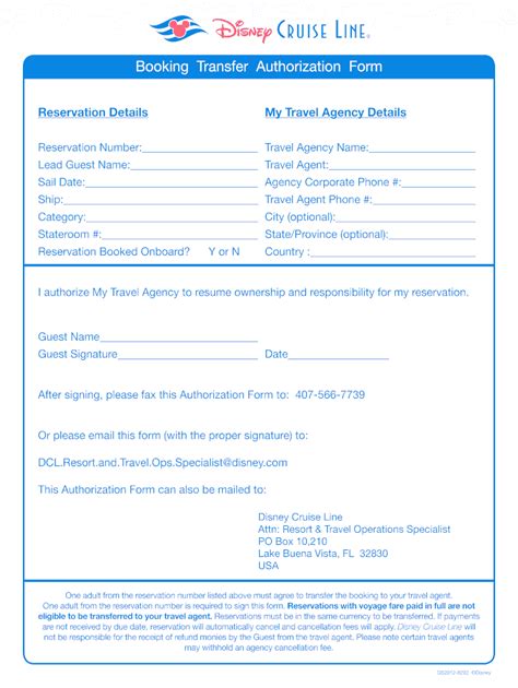 Disney Booking Transfer Request Form - Fill Online, Printable, Fillable ...