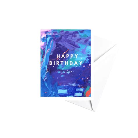 Happy Birthday Greeting Card Abstract Art – NAJMA MERCHANT ART