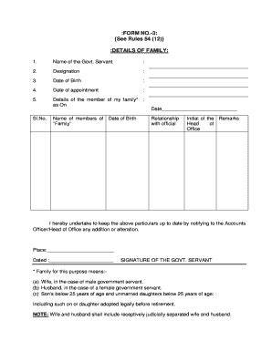 FORM NO-3 See Rules 54 12 DETAILS OF FAMILY - Cazri Res 2020-2025 ...