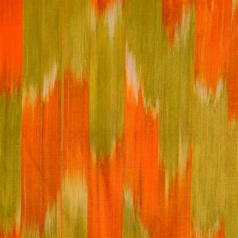 (Pre-Cut 2 Meter) Pure Cotton Handloom With Orange And Green Merged Sh ...